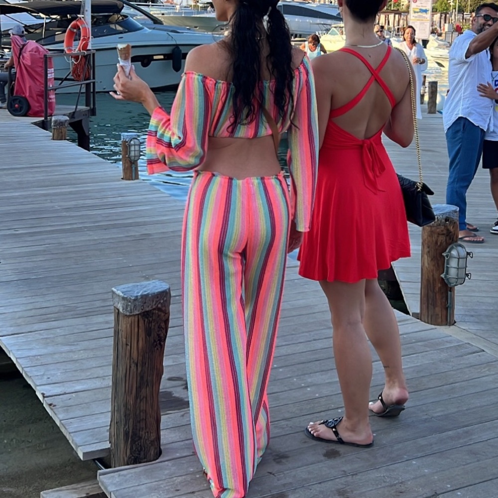 Gorgeous Luli Fama Pant and Crop Top Set